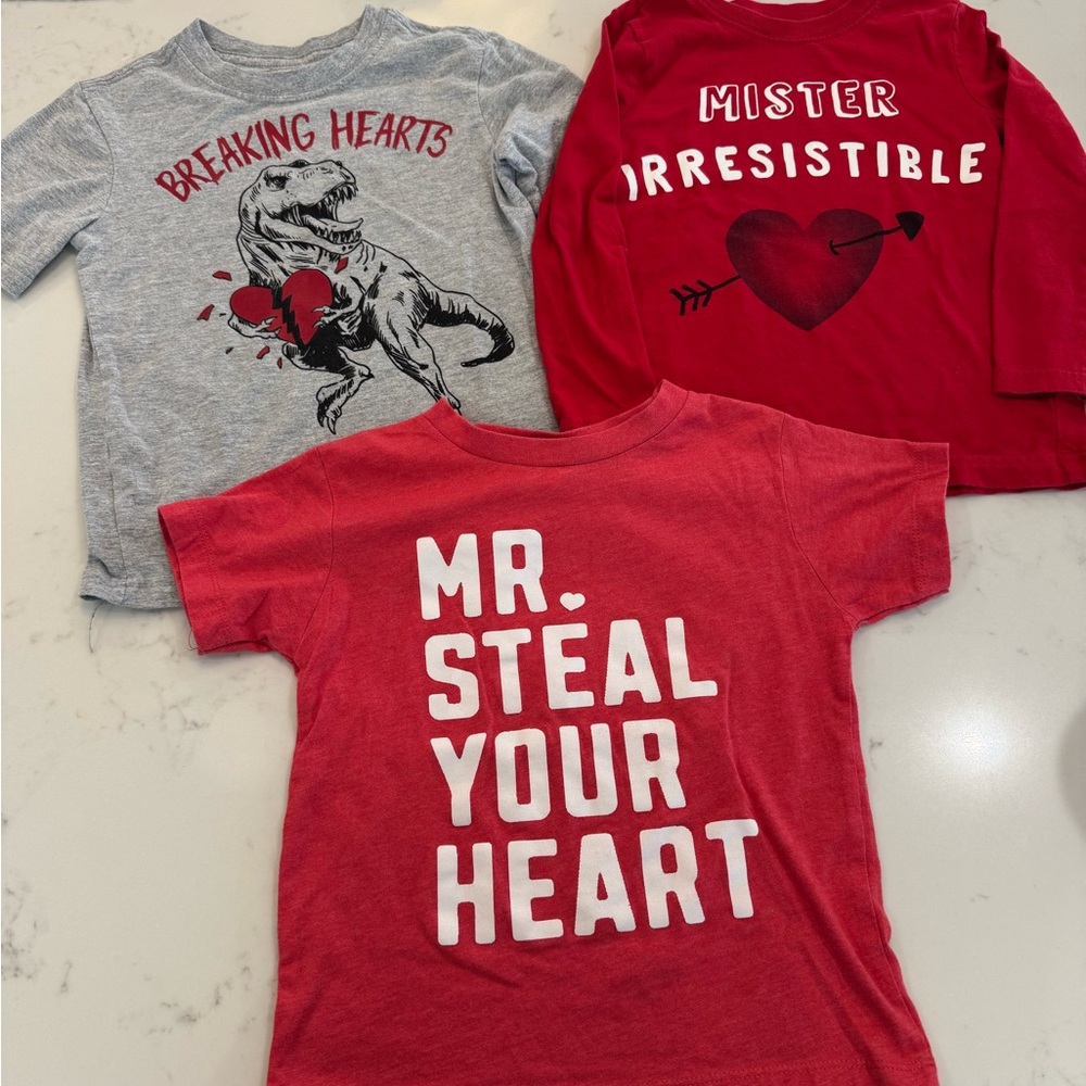 Valentine's 4T Kids Tee Trio